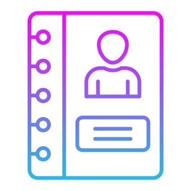 Adres Defteri vektör simgesi. Yazdırma, mobil ve web uygulamaları için kullanılabilir.