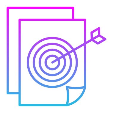 Hedef vektör simgesi. Yazdırma, mobil ve web uygulamaları için kullanılabilir.