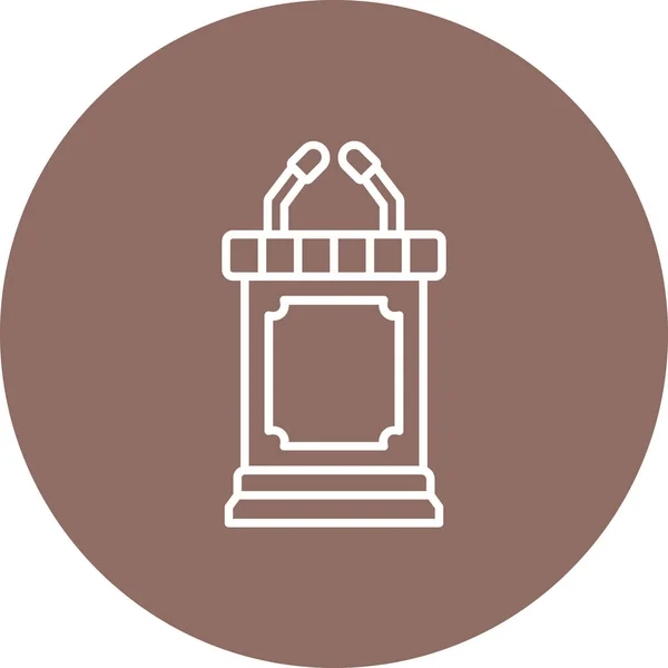 Lectern vektör simgesi. Yazdırma, mobil ve web uygulamaları için kullanılabilir.