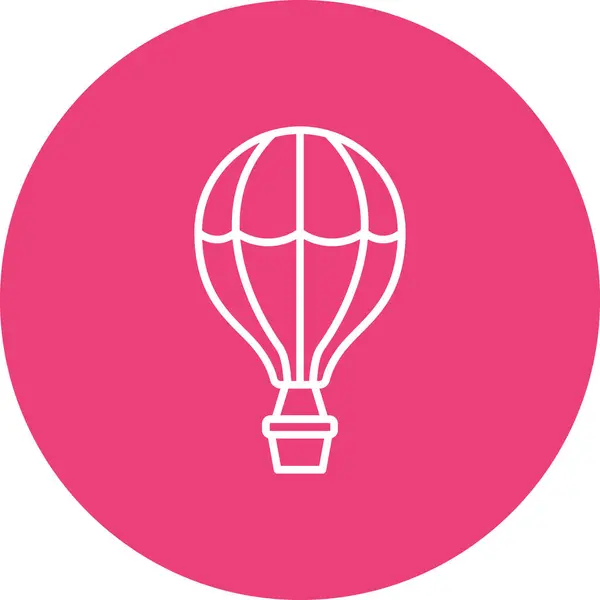 Varmluftsballong Vektor Ikon Kan Användas För Utskrifter Mobiler Och Webbapplikationer Royaltyfria illustrationer