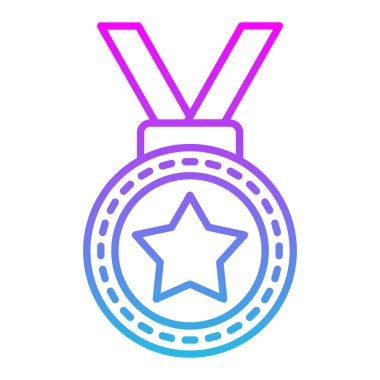 Madalya vektör simgesi. Yazdırma, mobil ve web uygulamaları için kullanılabilir.