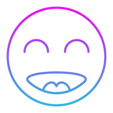 Mutlu vektör simgesi. Yazdırma, mobil ve web uygulamaları için kullanılabilir.