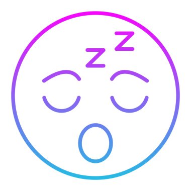 Uyuyan vektör simgesi. Yazdırma, mobil ve web uygulamaları için kullanılabilir.