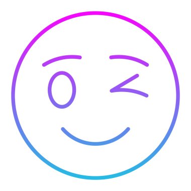 Wink vektör simgesi. Yazdırma, mobil ve web uygulamaları için kullanılabilir.
