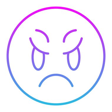 Kaşlarını çat vektör simgesi. Yazdırma, mobil ve web uygulamaları için kullanılabilir.