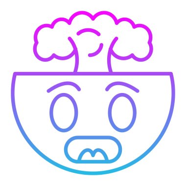 Zihin patlaması vektör simgesi. Yazdırma, mobil ve web uygulamaları için kullanılabilir.