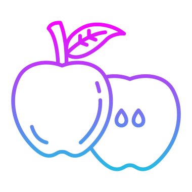 Elma vektör simgesi. Yazdırma, mobil ve web uygulamaları için kullanılabilir.