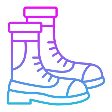 Autumn Boots vektör simgesi. Yazdırma, mobil ve web uygulamaları için kullanılabilir.