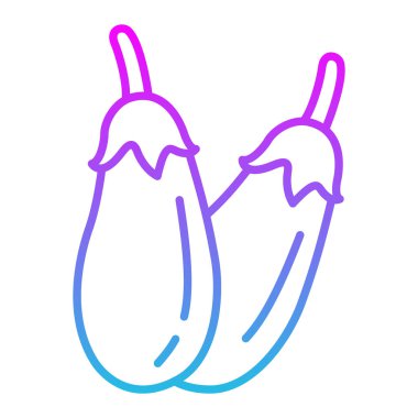 Patlıcan vektör simgesi. Yazdırma, mobil ve web uygulamaları için kullanılabilir.