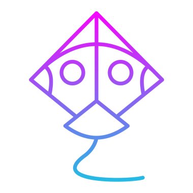 Uçurtma vektör simgesi. Yazdırma, mobil ve web uygulamaları için kullanılabilir.