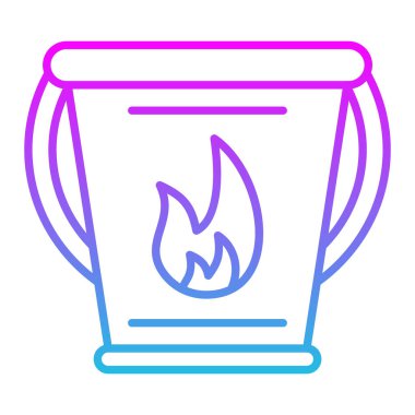 Su kovası vektör simgesi. Yazdırma, mobil ve web uygulamaları için kullanılabilir.