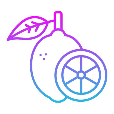 Limon vektör simgesi. Yazdırma, mobil ve web uygulamaları için kullanılabilir.