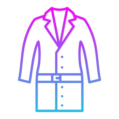 Uzun Ceket vektör simgesi. Yazdırma, mobil ve web uygulamaları için kullanılabilir.