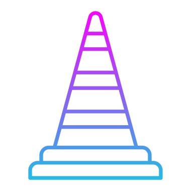 Trafik konisi vektör simgesi. Yazdırma, mobil ve web uygulamaları için kullanılabilir.