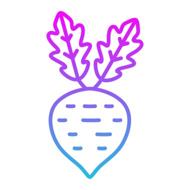 Şalgam vektör simgesi. Yazdırma, mobil ve web uygulamaları için kullanılabilir.