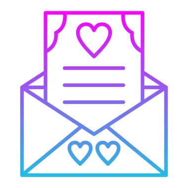 Düğün Davetiyesi vektör simgesi. Yazdırma, mobil ve web uygulamaları için kullanılabilir.