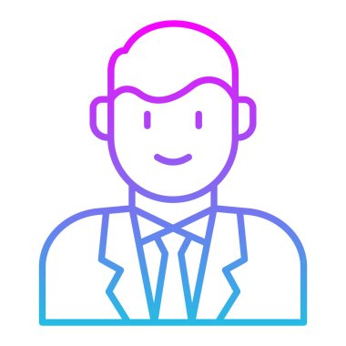 Damat vektör simgesi. Yazdırma, mobil ve web uygulamaları için kullanılabilir.