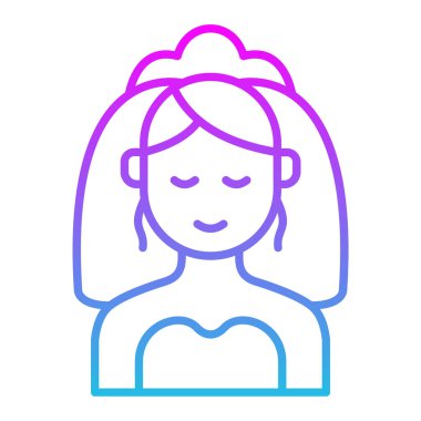 Gelin vektör simgesi. Yazdırma, mobil ve web uygulamaları için kullanılabilir.