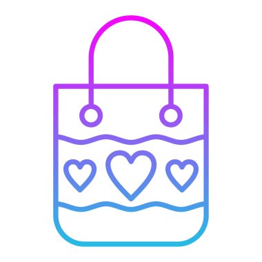 Hediye Torbası vektör simgesi. Yazdırma, mobil ve web uygulamaları için kullanılabilir.