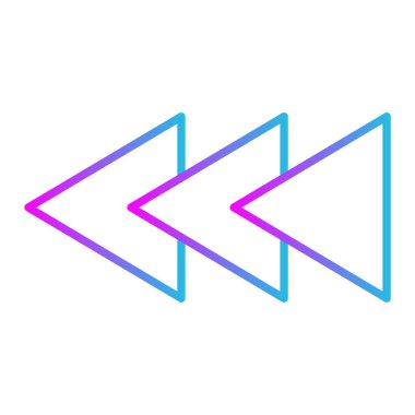 Geriye doğru vektör simgesi. Yazdırma, mobil ve web uygulamaları için kullanılabilir.