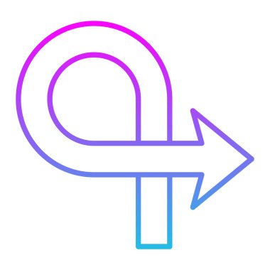 Eğimli vektör simgesi. Yazdırma, mobil ve web uygulamaları için kullanılabilir.