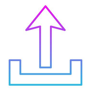 Vektör simgesini yükle. Yazdırma, mobil ve web uygulamaları için kullanılabilir.