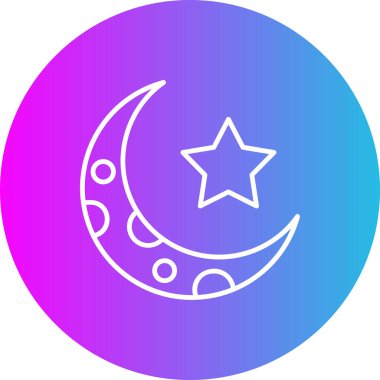 Hilal Ay vektör simgesi. Yazdırma, mobil ve web uygulamaları için kullanılabilir.