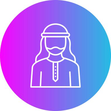 Arap Adam vektör simgesi. Yazdırma, mobil ve web uygulamaları için kullanılabilir.