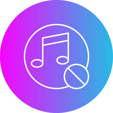 Müzik vektörü simgesi yok. Yazdırma, mobil ve web uygulamaları için kullanılabilir.