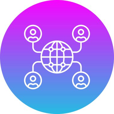 Global Ağ vektör simgesi. Yazdırma, mobil ve web uygulamaları için kullanılabilir.