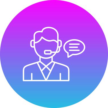 Müşteri hizmetleri vektör simgesi. Yazdırma, mobil ve web uygulamaları için kullanılabilir.