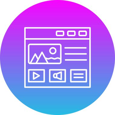 Web tasarım vektör simgesi. Yazdırma, mobil ve web uygulamaları için kullanılabilir.