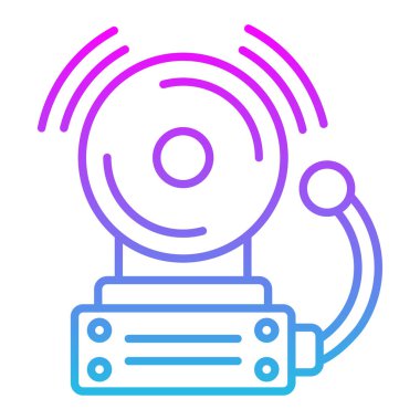 İtfaiyeci Bell vektör ikonu. Yazdırma, mobil ve web uygulamaları için kullanılabilir.