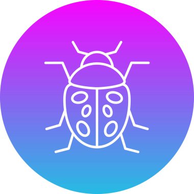 Uğur böceği vektör simgesi. Yazdırma, mobil ve web uygulamaları için kullanılabilir.