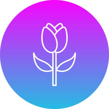 Lale vektör simgesi. Yazdırma, mobil ve web uygulamaları için kullanılabilir.