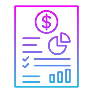 İş Raporu vektör simgesi. Yazdırma, mobil ve web uygulamaları için kullanılabilir.