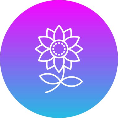 Ayçiçeği vektör simgesi. Yazdırma, mobil ve web uygulamaları için kullanılabilir.