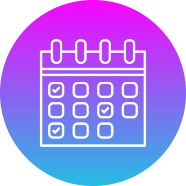 Takvim vektör simgesi. Yazdırma, mobil ve web uygulamaları için kullanılabilir.