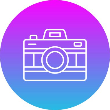 Kamera vektör simgesi. Yazdırma, mobil ve web uygulamaları için kullanılabilir.