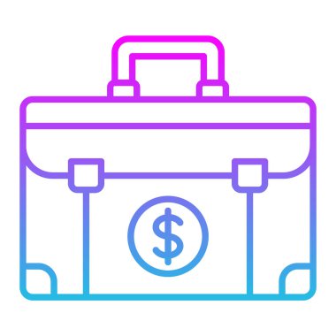 Evrak çantası vektör simgesi. Yazdırma, mobil ve web uygulamaları için kullanılabilir.