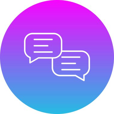 Sohbet vektörü simgesi. Yazdırma, mobil ve web uygulamaları için kullanılabilir.