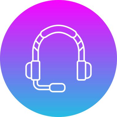 Kulaklık vektör simgesi. Yazdırma, mobil ve web uygulamaları için kullanılabilir.