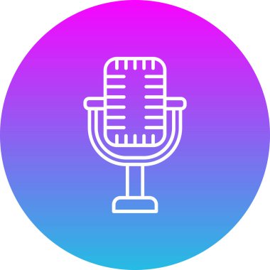 Mikrofon vektör simgesi. Yazdırma, mobil ve web uygulamaları için kullanılabilir.