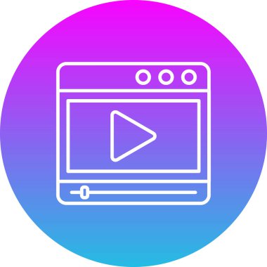 Video vektör simgesi. Yazdırma, mobil ve web uygulamaları için kullanılabilir.