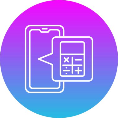 Hesap makinesi vektör simgesi. Yazdırma, mobil ve web uygulamaları için kullanılabilir.