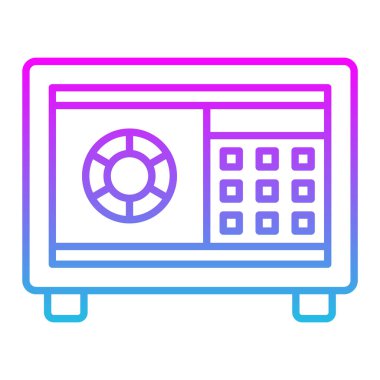 Güvenli kutu vektör simgesi. Yazdırma, mobil ve web uygulamaları için kullanılabilir.