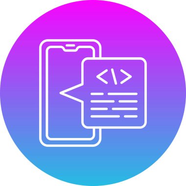 Kodlama vektör simgesi. Yazdırma, mobil ve web uygulamaları için kullanılabilir.