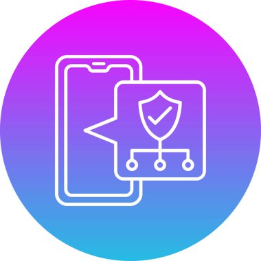 Güvenlik vektör simgesi. Yazdırma, mobil ve web uygulamaları için kullanılabilir.