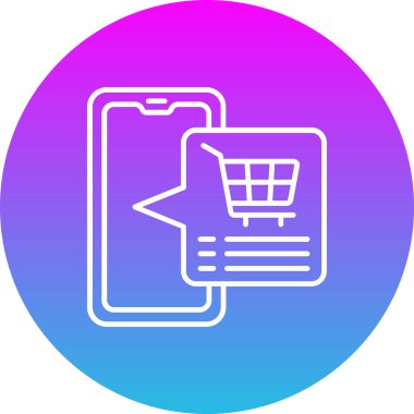 Alışveriş vektörü ikonu. Yazdırma, mobil ve web uygulamaları için kullanılabilir.