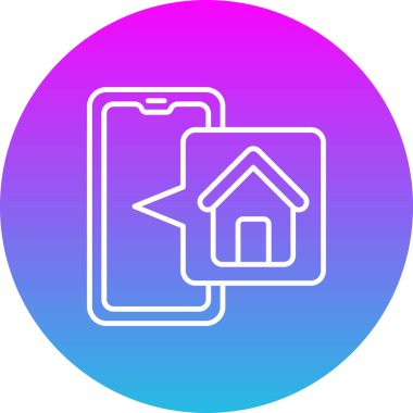 Ev vektör simgesi. Yazdırma, mobil ve web uygulamaları için kullanılabilir.